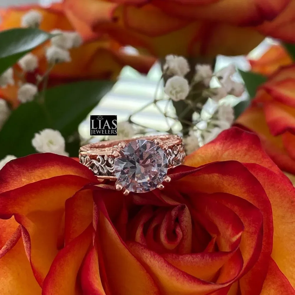 New 18k rose/white gold engagement ring